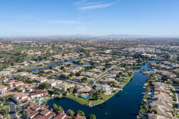 Ocotillo neighborhood in Chandler, AZ | Aerial photo