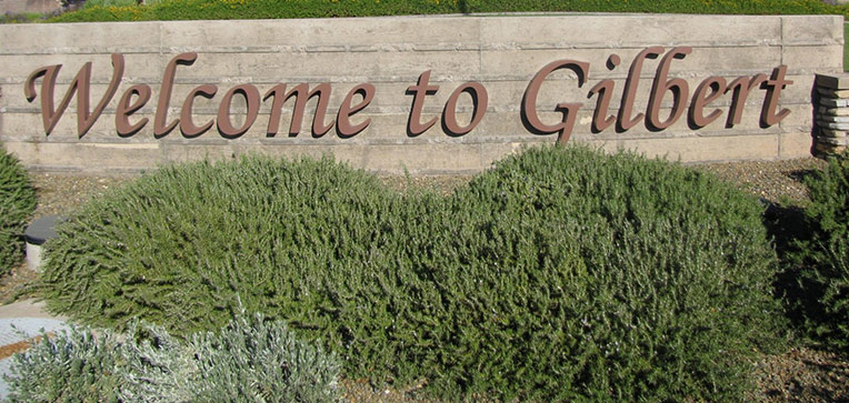 Welcome to Gilbert Entrance Sign